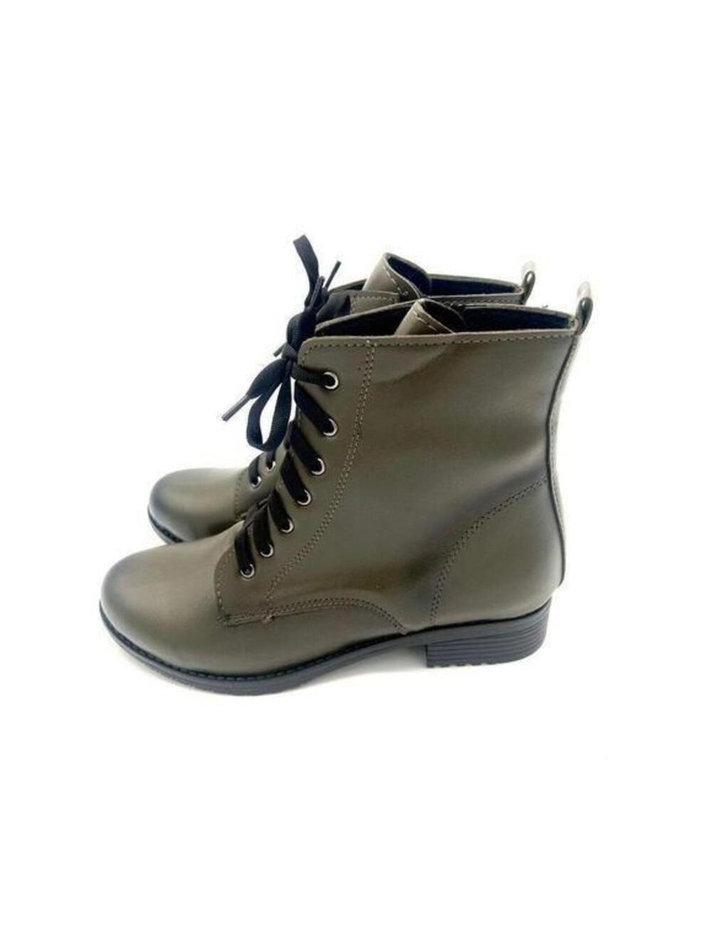 Army Green Ankle Boots Casual Lace Boots